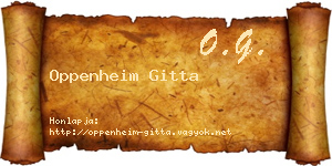 Oppenheim Gitta névjegykártya